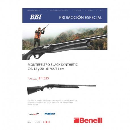 Escopeta Benelli Montefeltro Black Synthetic Cal. 20