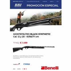 Escopeta Benelli Montefeltro Black Synthetic Cal. 20