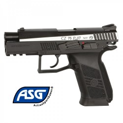 Pistola CZ 75 P-07 DUTY Duetone Blowback ASG - 4,5 mm Co2 Bbs Acero corredera metalica